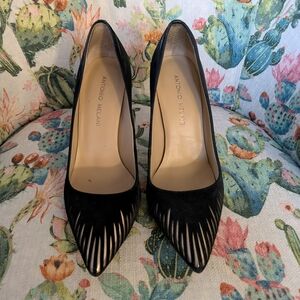 Antonio Melani Black Cutout Heels